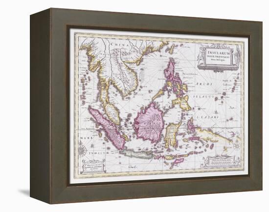 Map of China and Indonesia, C.1710-Schenk and Valk-Framed Premier Image Canvas