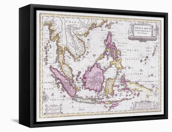 Map of China and Indonesia, C.1710-Schenk and Valk-Framed Premier Image Canvas