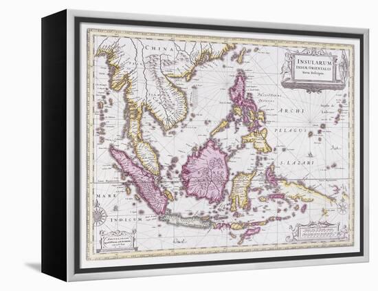 Map of China and Indonesia, C.1710-Schenk and Valk-Framed Premier Image Canvas