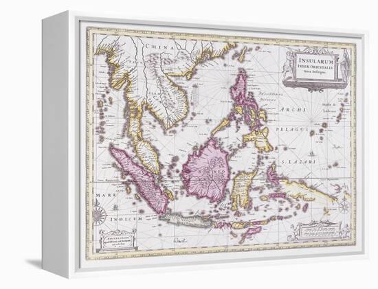 Map of China and Indonesia, C.1710-Schenk and Valk-Framed Premier Image Canvas