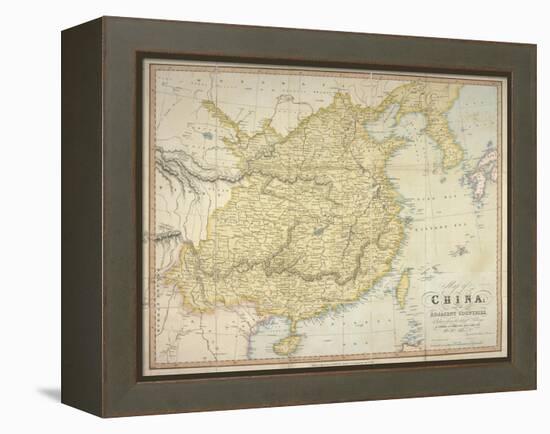 Map of China and the Adjacent Countries, W.H. Allen & Co, 1842-null-Framed Premier Image Canvas