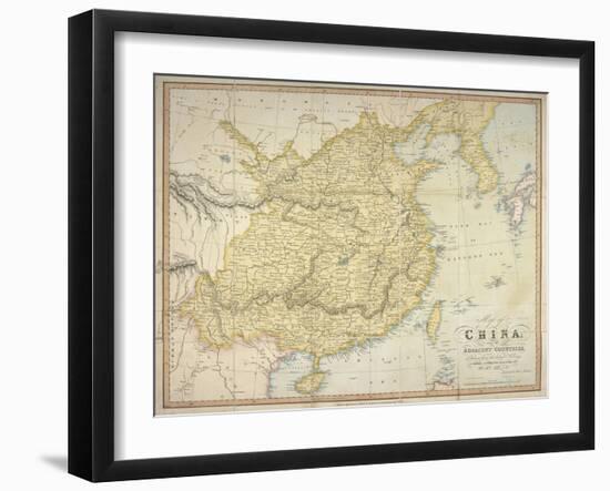 Map of China and the Adjacent Countries, W.H. Allen & Co, 1842-null-Framed Giclee Print