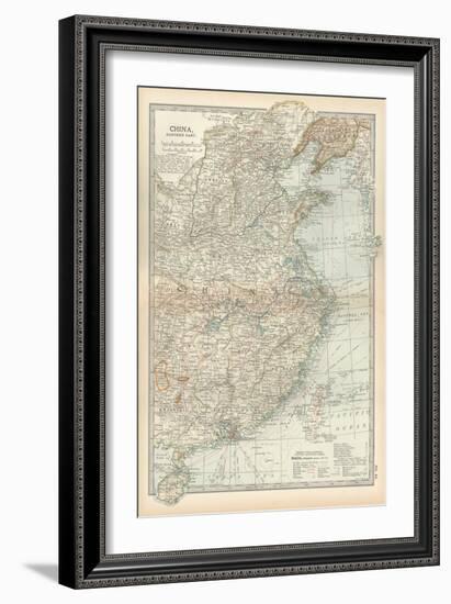 Map of China, Eastern Part-Encyclopaedia Britannica-Framed Art Print