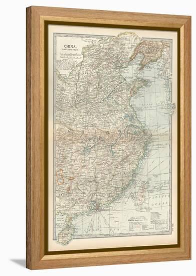 Map of China, Eastern Part-Encyclopaedia Britannica-Framed Stretched Canvas