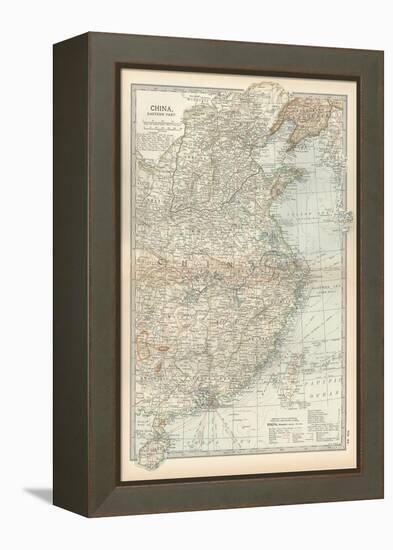 Map of China, Eastern Part-Encyclopaedia Britannica-Framed Stretched Canvas