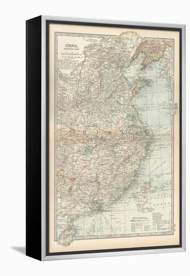 Map of China, Eastern Part-Encyclopaedia Britannica-Framed Stretched Canvas