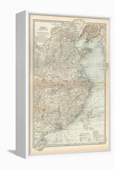 Map of China, Eastern Part-Encyclopaedia Britannica-Framed Stretched Canvas