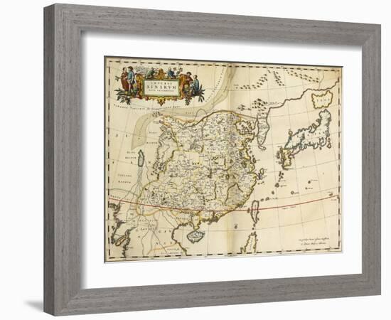 Map of China, from 'Atlas Maior Sive Cosmographia Blaviana', 1662-Joan Blaeu-Framed Giclee Print