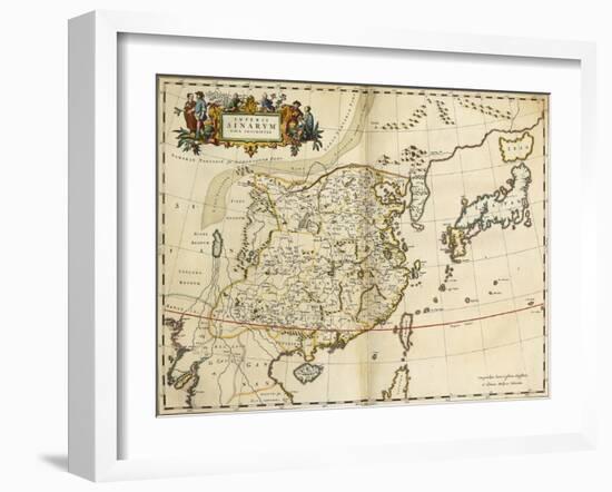 Map of China, from 'Atlas Maior Sive Cosmographia Blaviana', 1662-Joan Blaeu-Framed Giclee Print