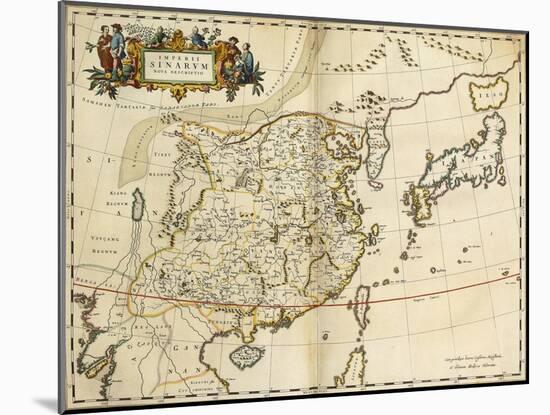 Map of China, from 'Atlas Maior Sive Cosmographia Blaviana', 1662-Joan Blaeu-Mounted Giclee Print