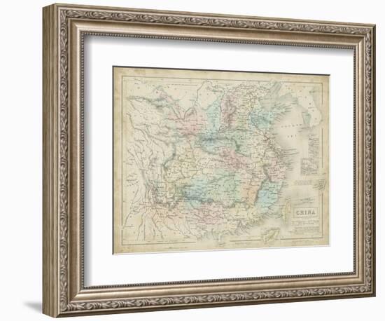 Map of China-W. Hughes-Framed Art Print