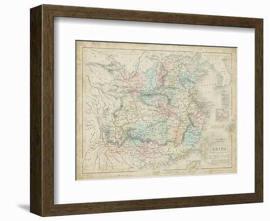 Map of China-W. Hughes-Framed Art Print