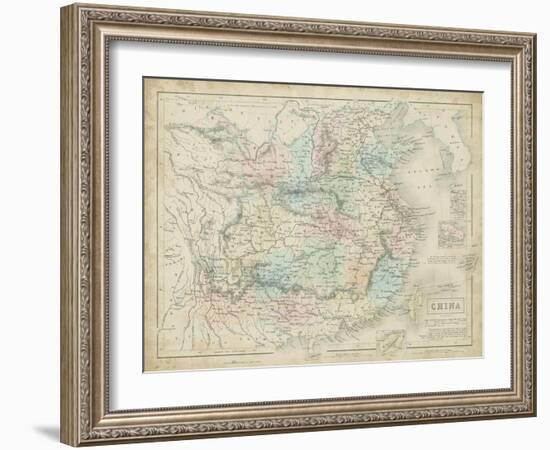 Map of China-W. Hughes-Framed Art Print