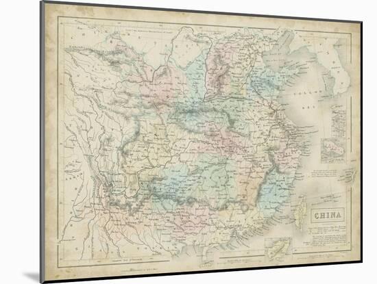 Map of China-W. Hughes-Mounted Art Print