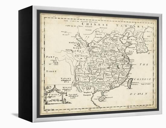 Map of China-T. Jeffreys-Framed Stretched Canvas
