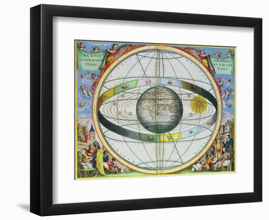 Map of Christian Constellations, from "The Celestial Atlas, or the Harmony of the Universe"-Andreas Cellarius-Framed Giclee Print