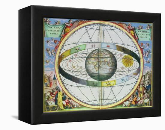 Map of Christian Constellations, from "The Celestial Atlas, or the Harmony of the Universe"-Andreas Cellarius-Framed Premier Image Canvas