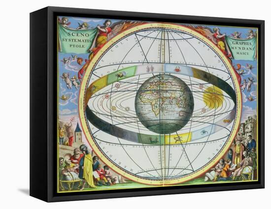Map of Christian Constellations, from "The Celestial Atlas, or the Harmony of the Universe"-Andreas Cellarius-Framed Premier Image Canvas