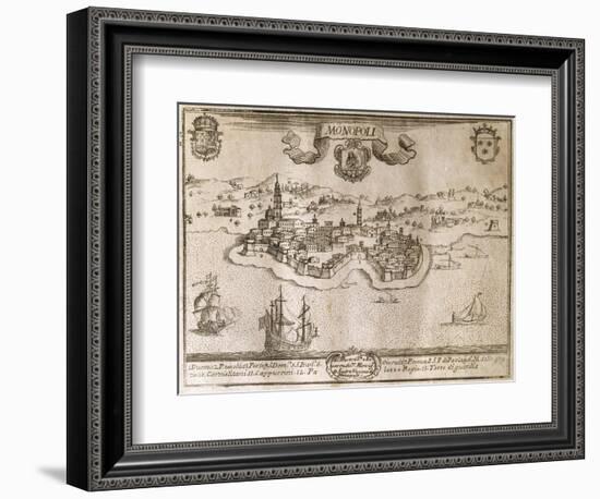 Map of City of Monopoli-null-Framed Giclee Print