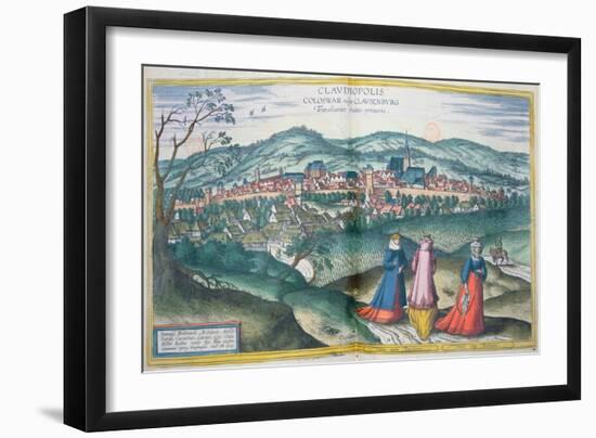 Map of Claudiopolis, from 'Civitates Orbis Terrarum' by Georg Braun-Joris Hoefnagel-Framed Giclee Print