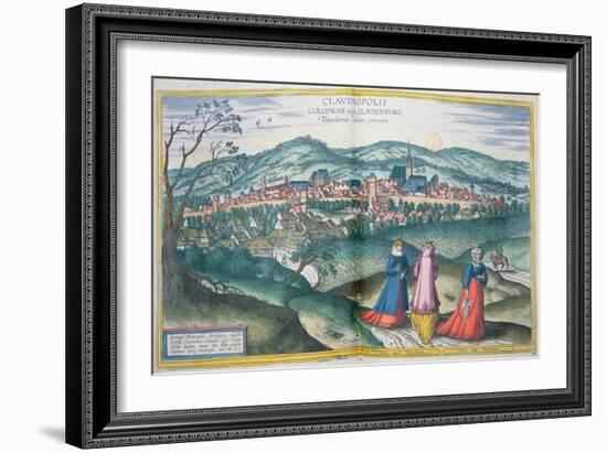 Map of Claudiopolis, from 'Civitates Orbis Terrarum' by Georg Braun-Joris Hoefnagel-Framed Giclee Print