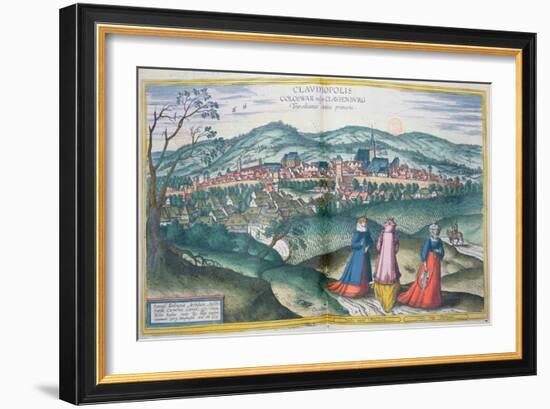 Map of Claudiopolis, from 'Civitates Orbis Terrarum' by Georg Braun-Joris Hoefnagel-Framed Giclee Print