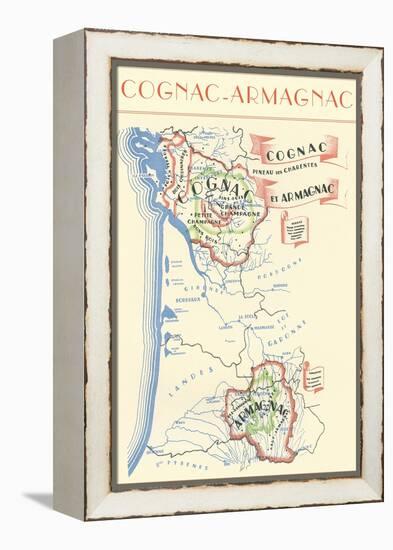 Map of Cognac-Armagnac Region-null-Framed Stretched Canvas