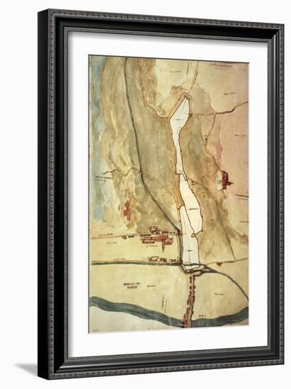 Map of Colle Val D'Elsa, Tuscany Region, Italy-null-Framed Giclee Print