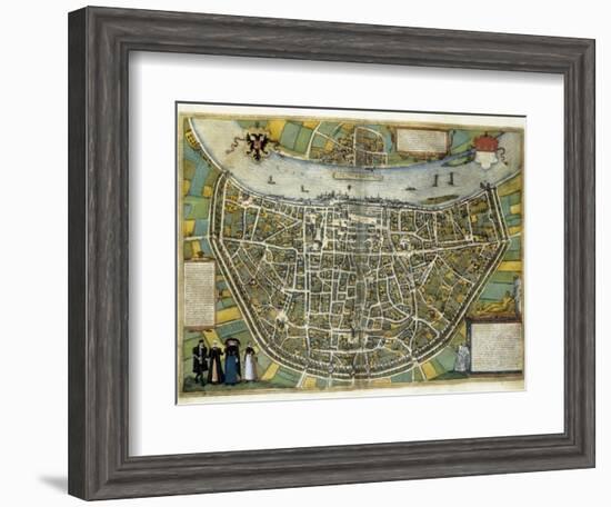 Map of Cologne-Abraham Ortelius-Framed Art Print