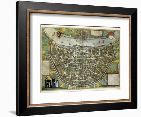 Map of Cologne-Abraham Ortelius-Framed Art Print