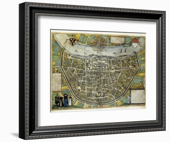 Map of Cologne-Abraham Ortelius-Framed Art Print