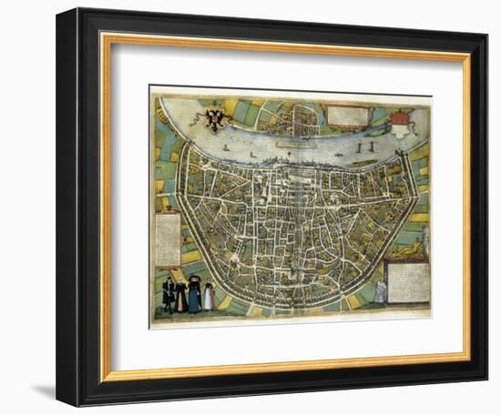 Map of Cologne-Abraham Ortelius-Framed Art Print