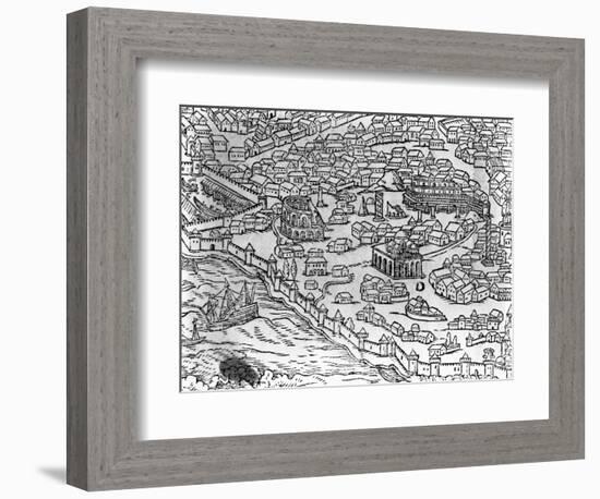 Map of Constantinople-null-Framed Giclee Print