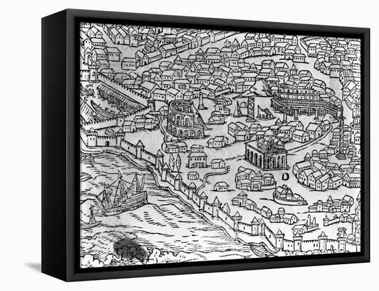 Map of Constantinople-null-Framed Premier Image Canvas
