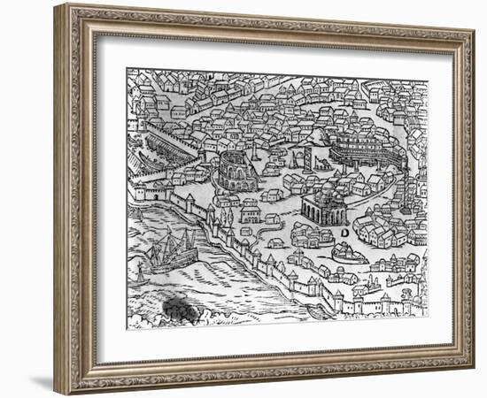 Map of Constantinople-null-Framed Giclee Print