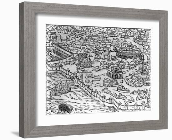 Map of Constantinople-null-Framed Giclee Print