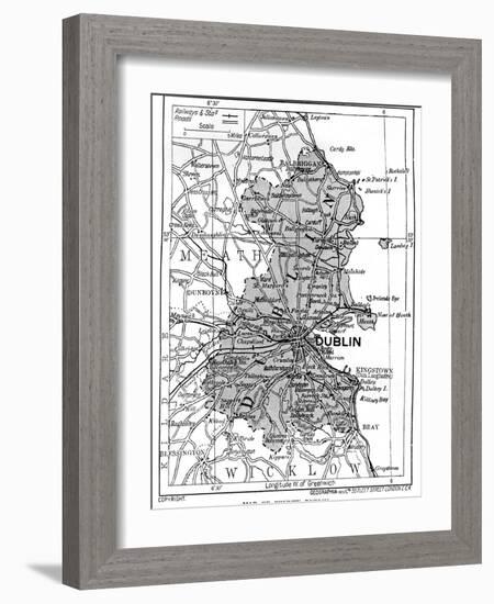 Map of County Dublin, Ireland, 1924-1926-null-Framed Giclee Print