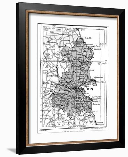 Map of County Dublin, Ireland, 1924-1926-null-Framed Giclee Print