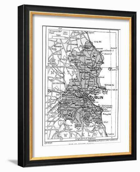 Map of County Dublin, Ireland, 1924-1926-null-Framed Giclee Print