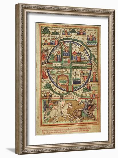 Map of Crusader Jerusalem, 1170-null-Framed Giclee Print