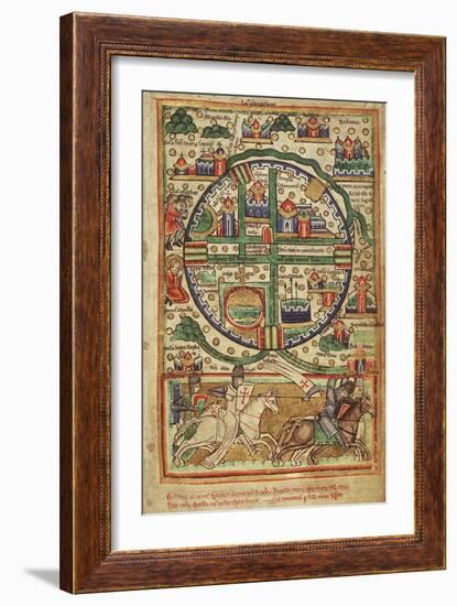 Map of Crusader Jerusalem, 1170-null-Framed Giclee Print