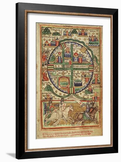 Map of Crusader Jerusalem, 1170-null-Framed Giclee Print