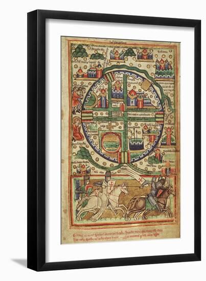 Map of Crusader Jerusalem, 1170-null-Framed Giclee Print