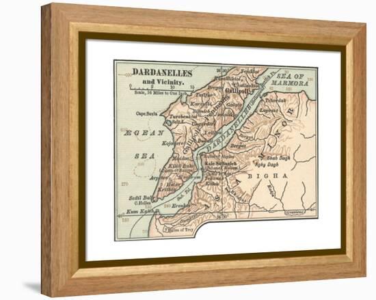 Map of Dardanelles (C. 1900), Maps-Encyclopaedia Britannica-Framed Premier Image Canvas