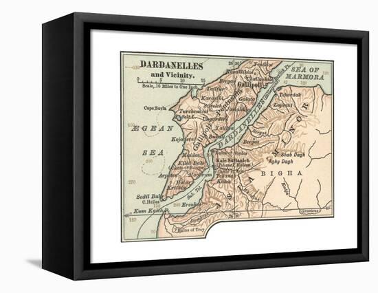 Map of Dardanelles (C. 1900), Maps-Encyclopaedia Britannica-Framed Premier Image Canvas