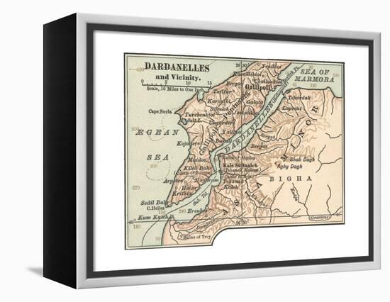 Map of Dardanelles (C. 1900), Maps-Encyclopaedia Britannica-Framed Premier Image Canvas