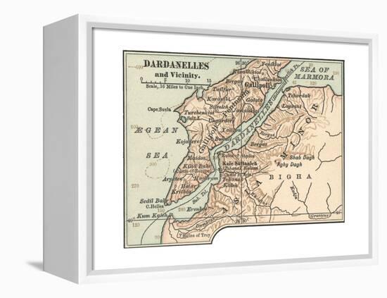 Map of Dardanelles (C. 1900), Maps-Encyclopaedia Britannica-Framed Premier Image Canvas