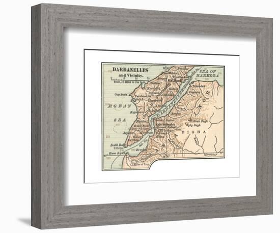 Map of Dardanelles (C. 1900), Maps-Encyclopaedia Britannica-Framed Giclee Print