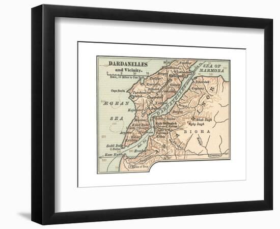 Map of Dardanelles (C. 1900), Maps-Encyclopaedia Britannica-Framed Giclee Print