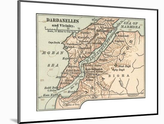 Map of Dardanelles (C. 1900), Maps-Encyclopaedia Britannica-Mounted Giclee Print